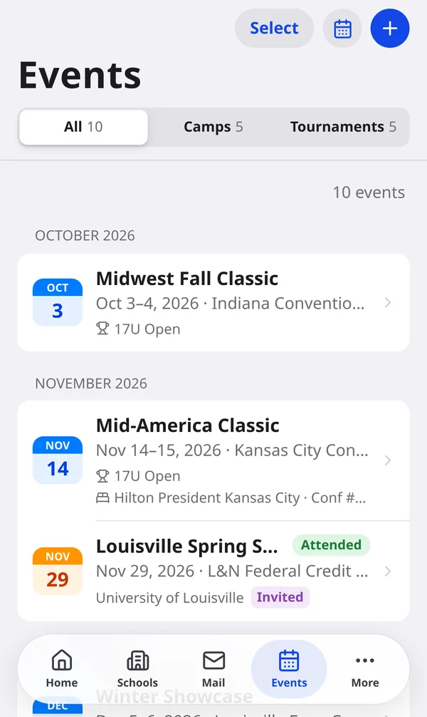 Phone: Events